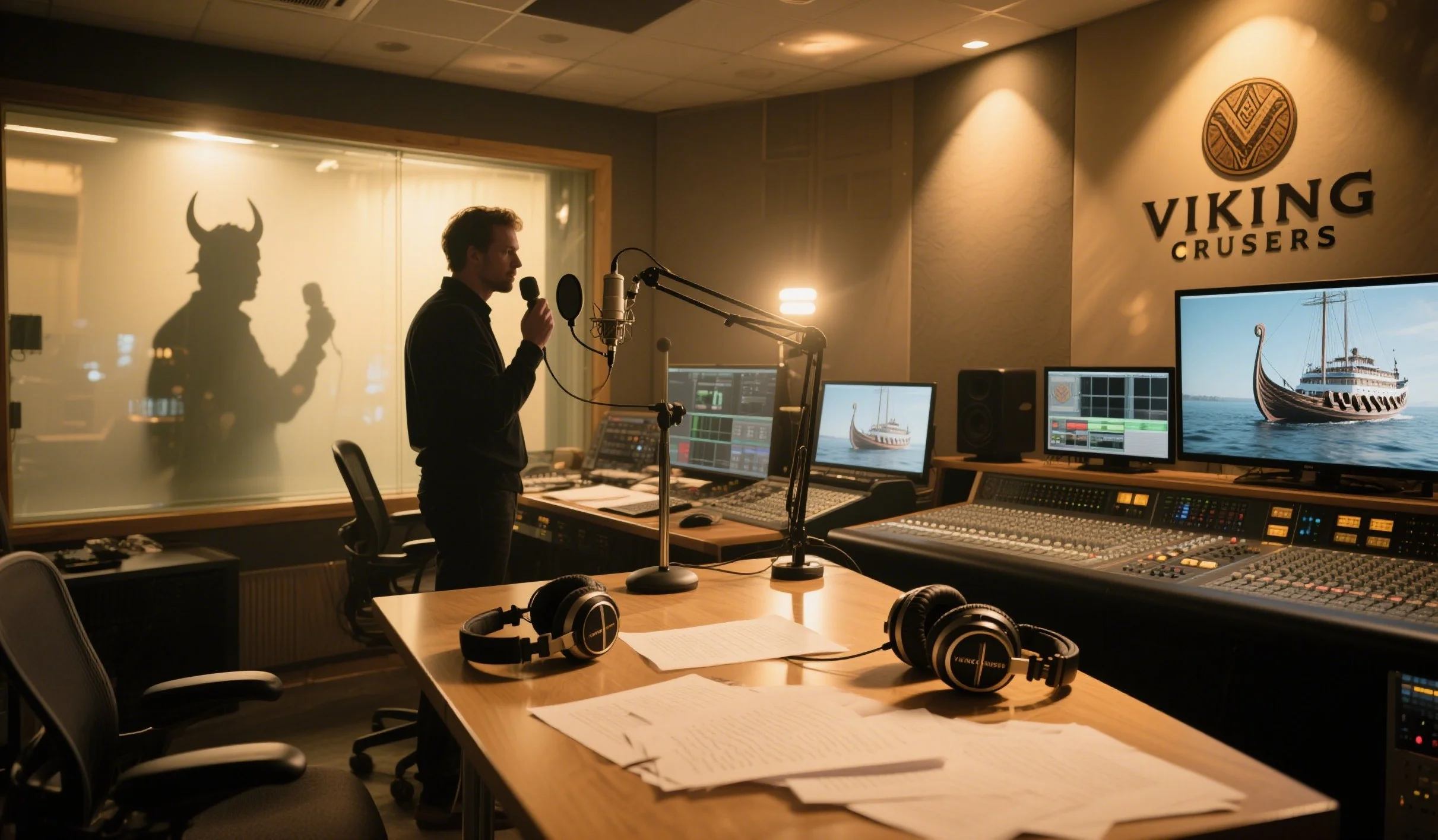 who does the voice over for viking cruises