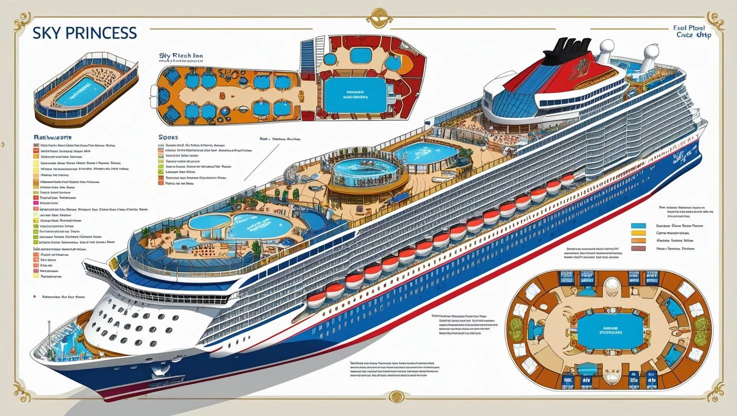 sky princess deck plans and cabins