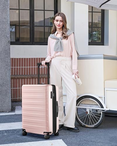 NINETYGO Luggage Sets 3 Piece, Carry On Luggage Airline Approved, Medium Large Checked Luggage with Spinner Wheels, Expandable, Hard Shell PC Suitcase Sets, TSA Lock
