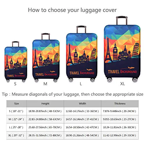 TRAVEL KIN Thickened Luggage Cover
