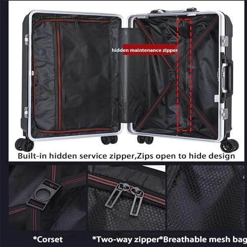 KYUSAR Carry On Luggages Suitcase Usb Charging Port Suitcases Tsa Combination Lock With Universal Wheels Luggage Safe Luggage Suitcases (Color : G