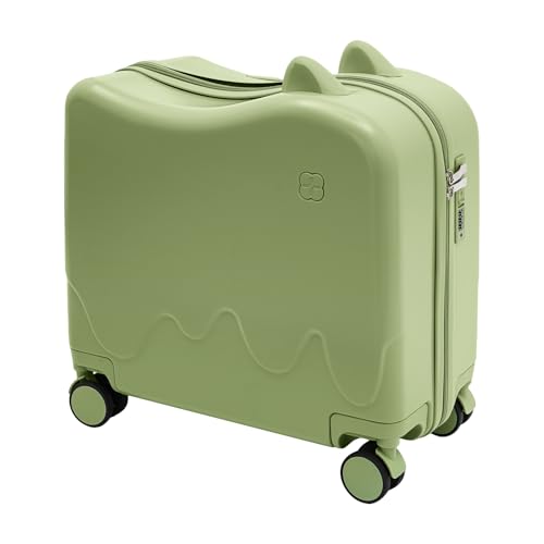 Kids Ride-On Rolling Suitcase, Carry on Suitcase for Travel, Rolling Luggage with Spinner Wheels, Carry Trolley with Password Lock