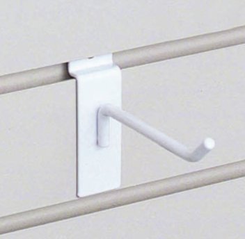 Only Garment Racks #9803W - (12PC) Commercial Slat Wall Deluxe Hook