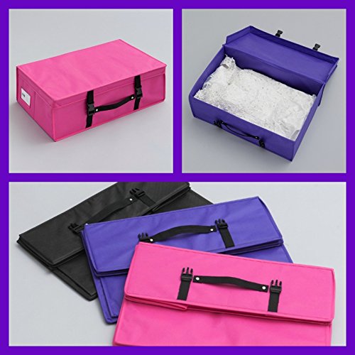 Foster-Stephens Carry on Travel Wedding Dress Garment Box, Foldable | Bridal Storage and Collapsable Travel Box | Gowns, Dresses, Formal Wear (Pink)