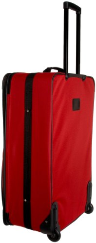 Rockland Journey Softside Upright Luggage Set,Expandable, Red