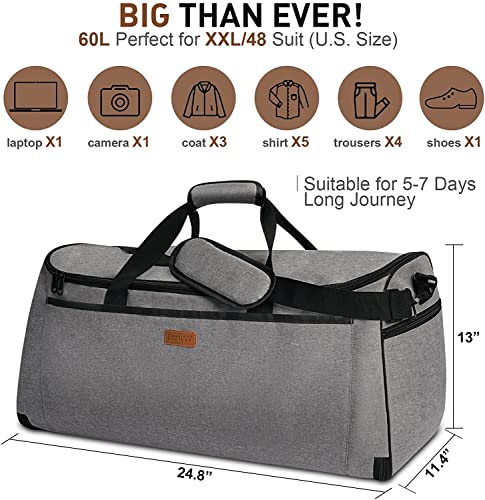 FAIRWIN Garment Bags for Travel, Suit Bag Convertible 2-in