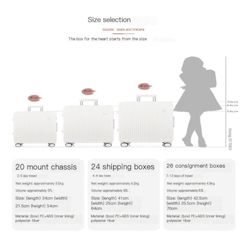 MANUWORK Suitcase New Aluminum Frame Hard Shell Suitcase Suitcase 20 Inch Boarding Case Long and Short Distance Trolley Case Suitcases