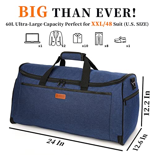 FAIRWIN Garment Bags for Travel, Suit Bag Convertible 2-in
