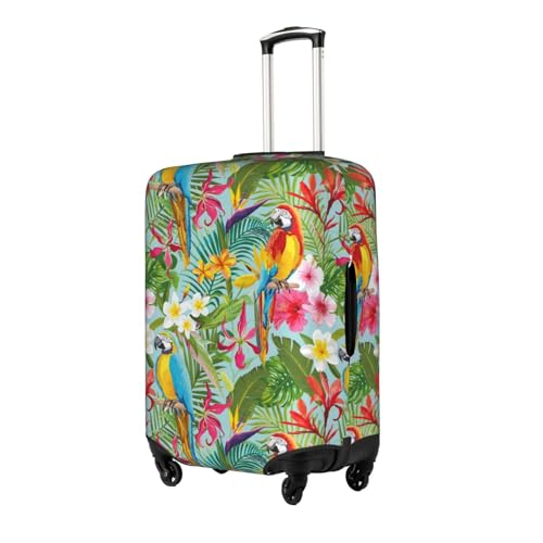 Luckily&Day Tropical plants and parrots Travel Luggage Cover (for 18