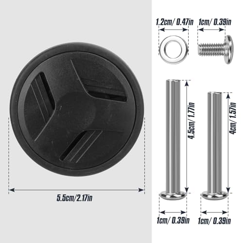 Domiella 8 PCs 2.17in / 55mm Luggage Wheels Replacement, Smooth Swivel Caster Wheels, Wear-Resistant Rubber Suitcase Trolley Wheels Repair Kit, A58