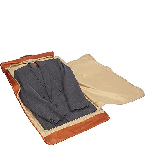 Piel Leather Tri-fold Garment Bag, Black, One Size