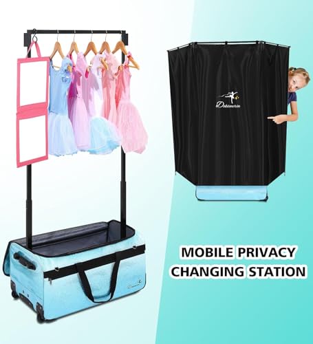 Dance Bag with Garment Rack and Curtain