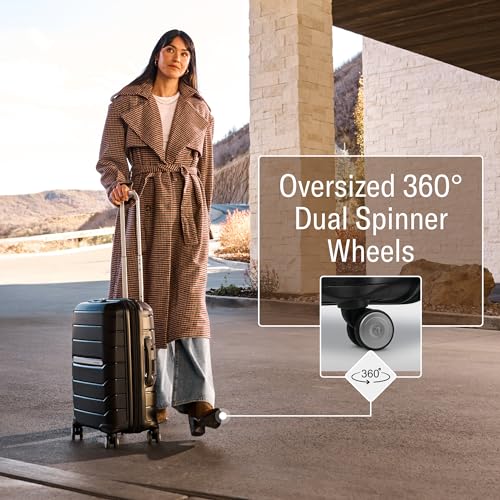 Samsonite Freeform Hardside Expandable with Double Spinner Wheels, Lilac, Checked-Medium 24-Inch