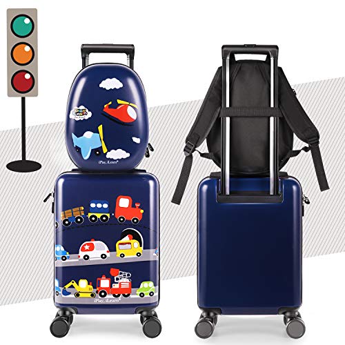 iPlay, iLearn Airplane Kids Luggage, Boys Carry On Suitcase