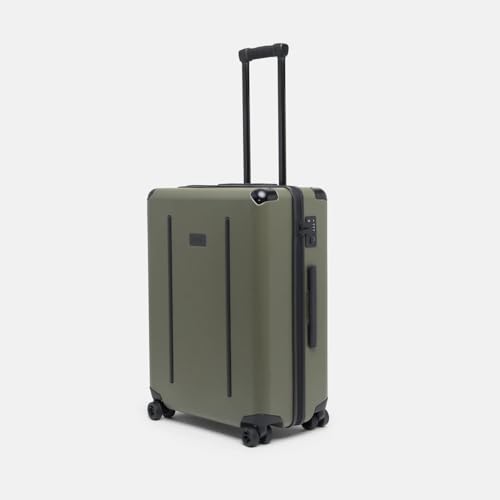 The Ridge Check-In Luggage - German Makrolon Polycarbonate Shell - TSA-Approved Lock with 360° Spinner Wheels - Matte Olive