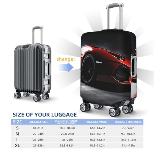 GFLFMXZW Travel Luggage Cover Elastic Suitcase Cover Speed Sport Car Luggage Covers Luggages Protector Covers for Travel Anti-Scratch Luggages Decorative Cover for Adult (18
