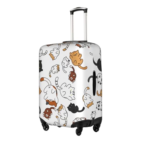 SWEET TANG Cute Cats Travel Luggage Cover Suitcase Protector Washable Baggage Covers