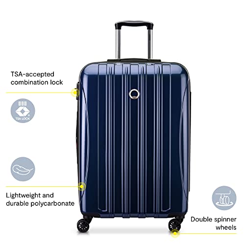 DELSEY PARIS Helium Aero Hardside Expandable Luggage with Spinner Wheels, Titanium, Checked-Large 28 Inch