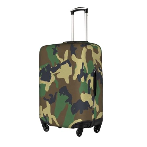 Luckily&Day Green Military Camo Print Travel Luggage Cover (for 18