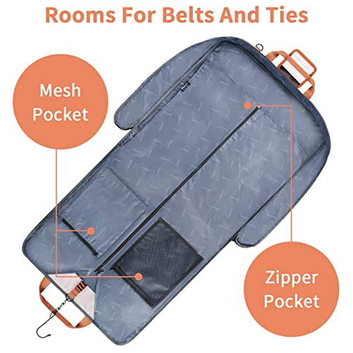 Mancro Carry On Garment Bag for Travel, Suit Bags for Men Travel Business Trips with Shoulder Strap,Waterproof Foldable Suit Carrier Gift for Men Women