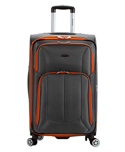 Rockland Impact Softside Spinner Wheel Luggage, Charcoal