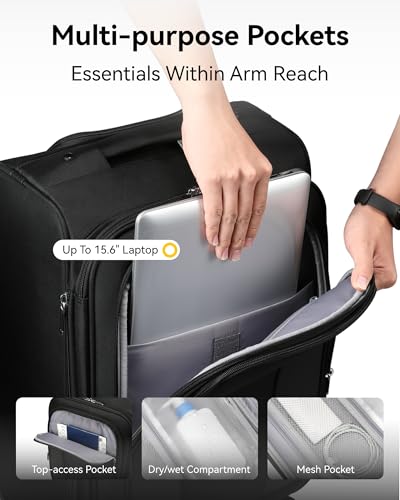 LUGGEX Carry On Luggage Suitcases with Spinner Wheels