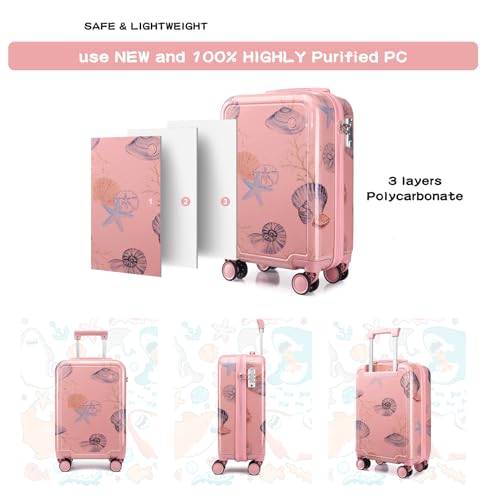 Somago 4 Piece Kid's Luggage with Backpack Set for Boys Girls Spinner 18