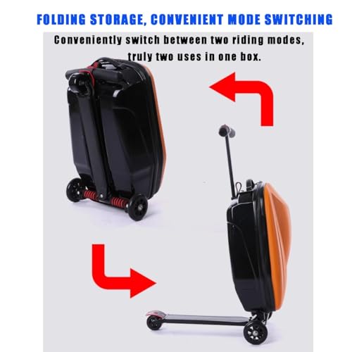 GDLHY Scooter Suitcase Carry On Hardshell Ride On Suitcase Scooter for Kids Age 4