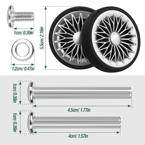 Ech.Apr Luggage Wheels Replacement OD 55mm