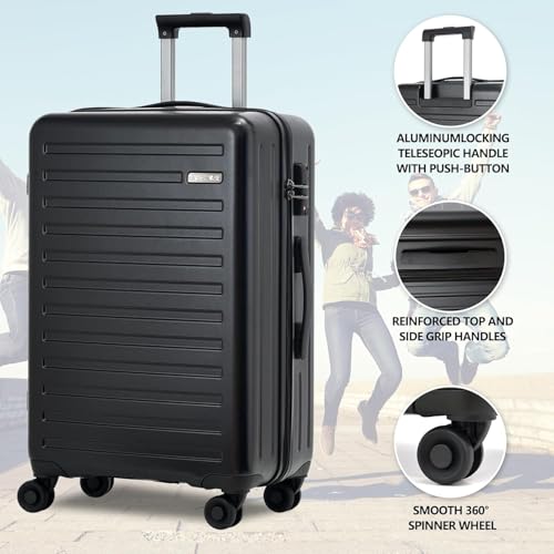 3Pcs (20/24/28) Luggage Set, HardShell Lightweight TSA Lock Only 20