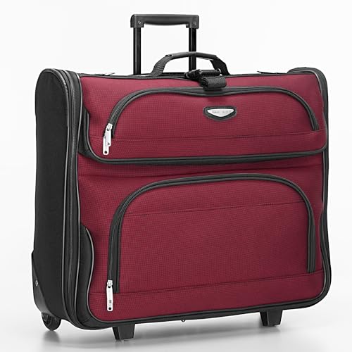 Travel Select Amsterdam Business Rolling Garment Bag, Red, One Size