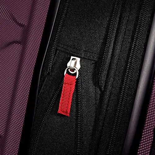 Samsonite Omni PC Hardside Expandable Luggage with Spinner Wheels, Purple, Checked-Medium 24-Inch