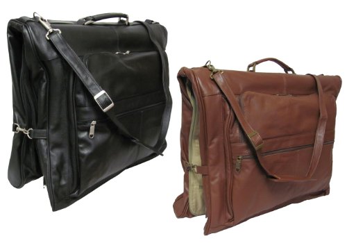 Amerileather Leather Three-suit Garment Bag - Black (#2435