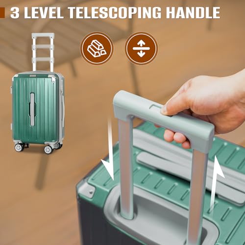 Romswi 5-Piece Luggage Set with Cup Holder TSA Lock