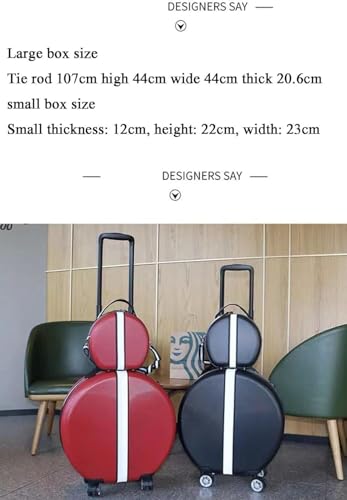 KYUSAR 2-Piece Round Carry-On Luggage Set