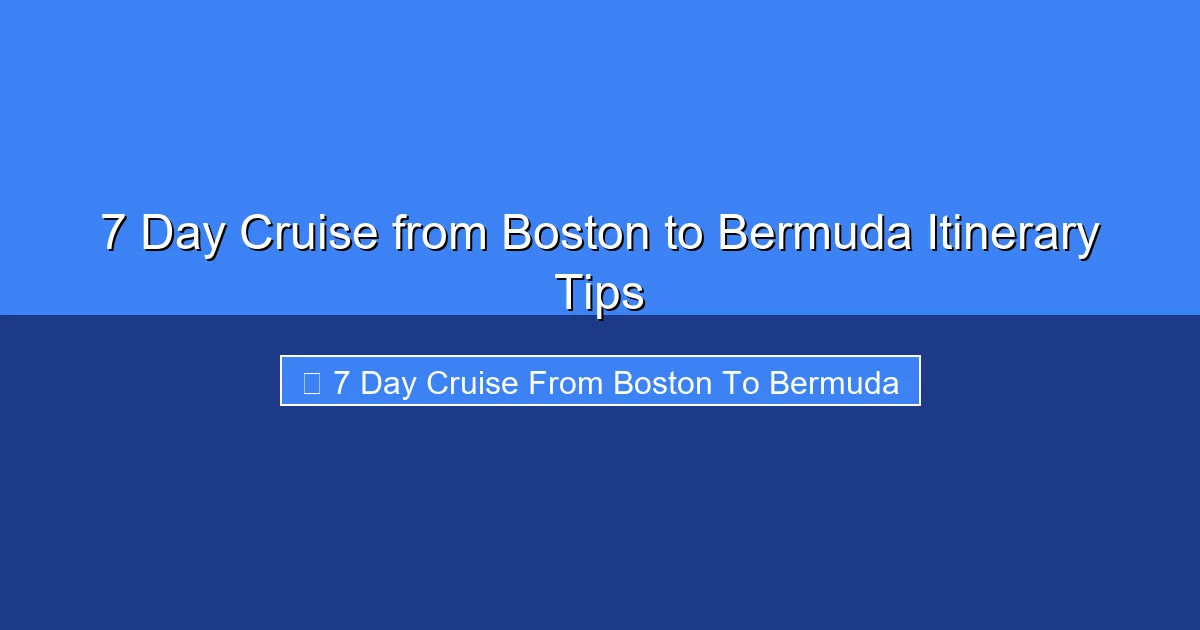 Featured image for 7 Day Cruise from Boston to Bermuda Itinerary Tips