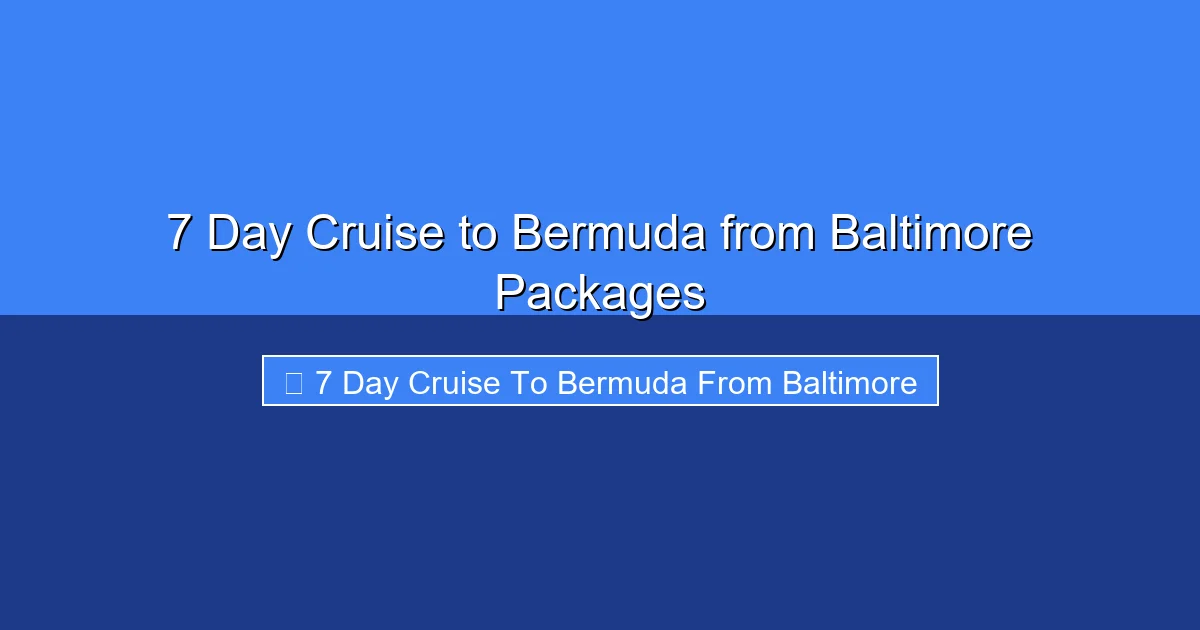 Featured image for 7 Day Cruise to Bermuda from Baltimore Packages