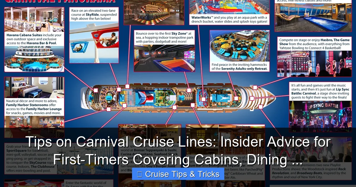 Tips on Carnival Cruise Lines: Insider Advice for First-Timers Covering Cabins, Dining ... - content1 visual guide