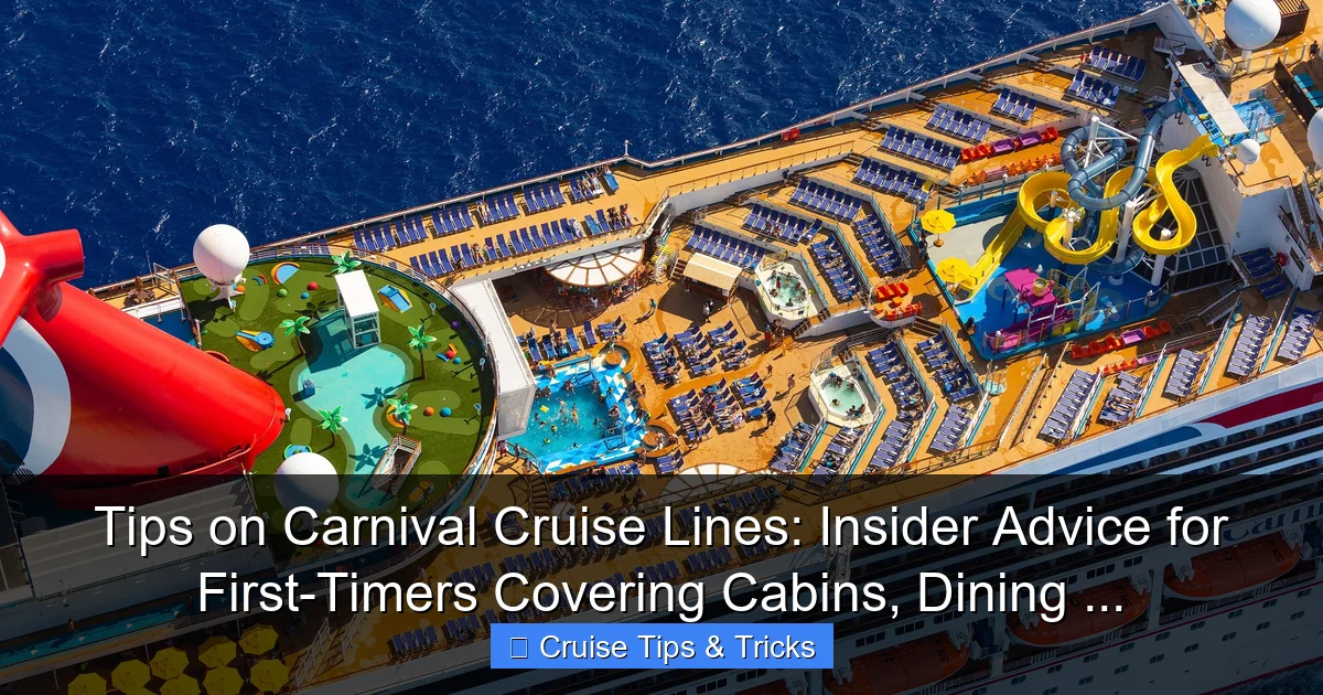 Tips on Carnival Cruise Lines: Insider Advice for First-Timers Covering Cabins, Dining ... - content2 visual guide
