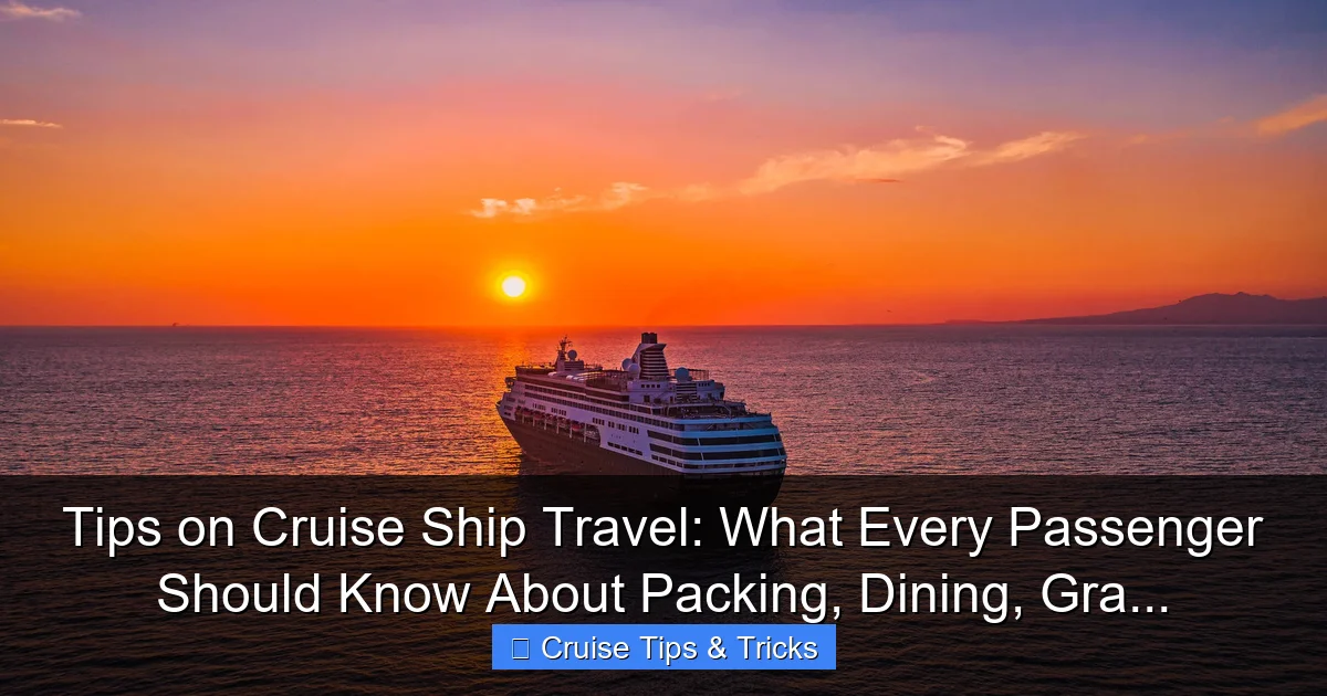 Tips on Cruise Ship Travel: What Every Passenger Should Know About Packing, Dining, Gra... - content1 visual guide