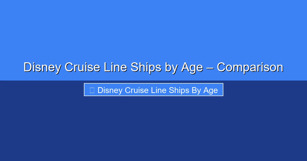 Featured image for Disney Cruise Line Ships by Age – Comparison