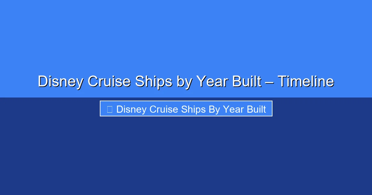Featured image for Disney Cruise Ships by Year Built – Timeline