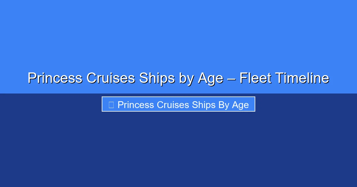 Featured image for Princess Cruises Ships by Age – Fleet Timeline