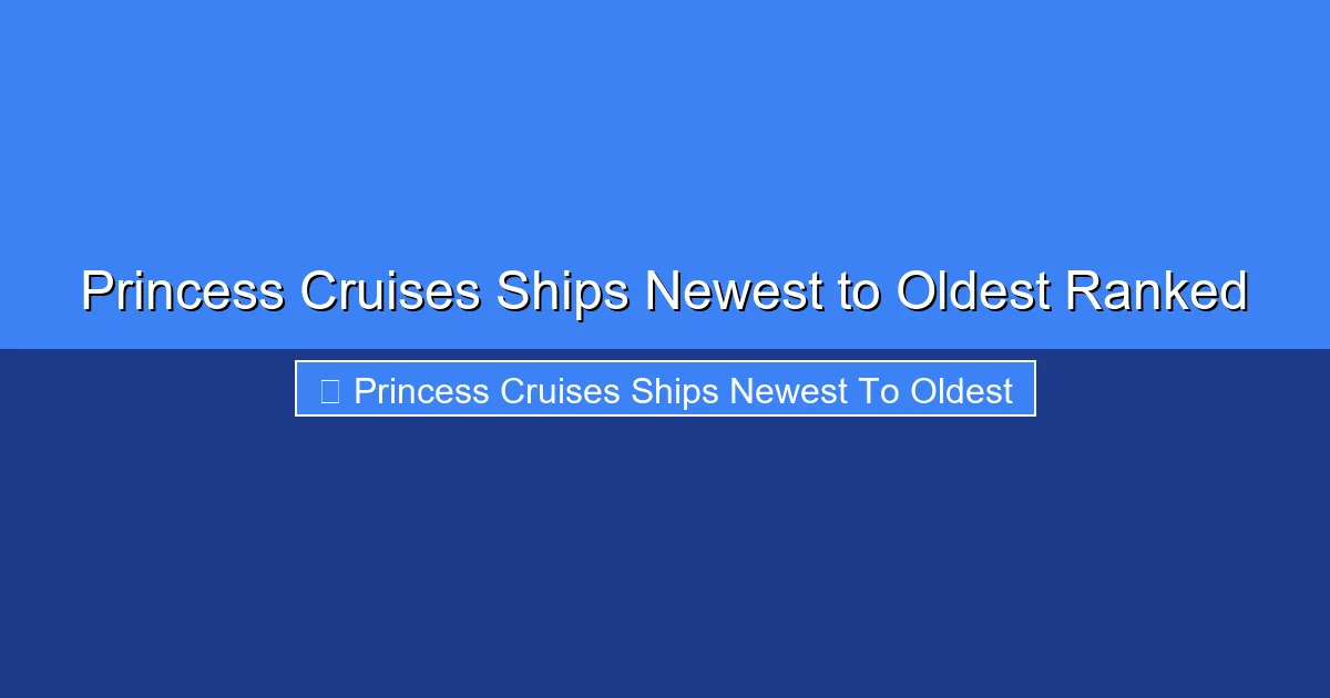 Featured image for Princess Cruises Ships Newest to Oldest Ranked