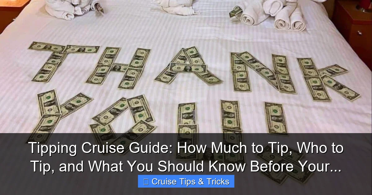 Featured image for Tipping Cruise Guide: How Much to Tip, Who to Tip, and What You Should Know Before Your...
