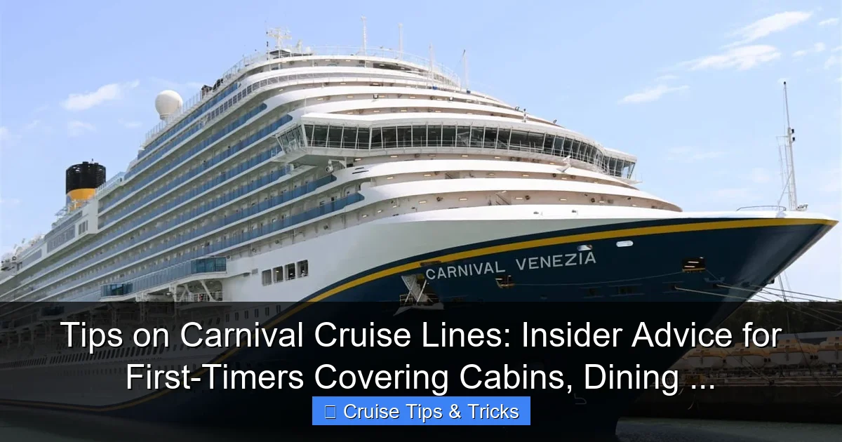 Featured image for Tips on Carnival Cruise Lines: Insider Advice for First-Timers Covering Cabins, Dining ...