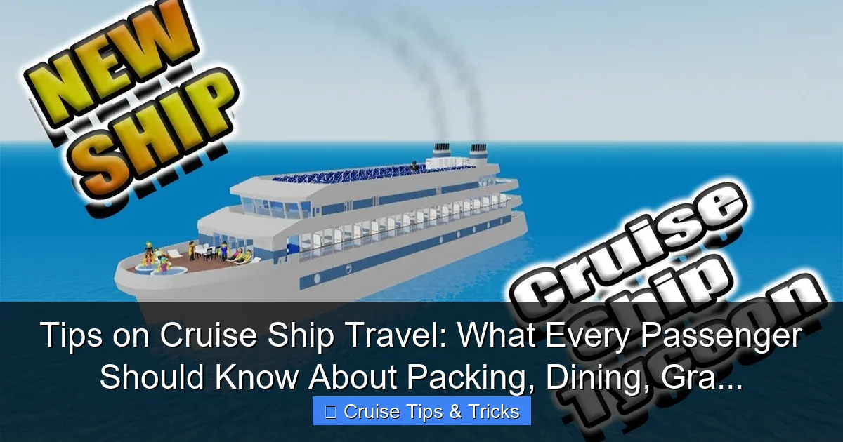 Featured image for Tips on Cruise Ship Travel: What Every Passenger Should Know About Packing, Dining, Gra...