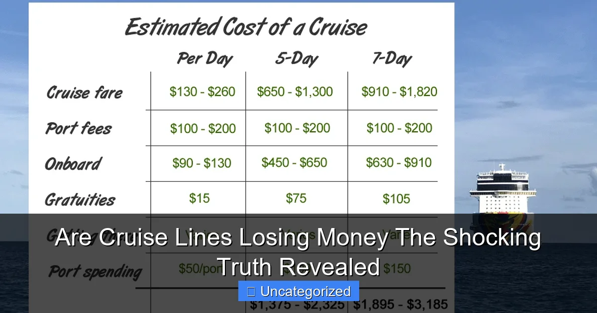 Are Cruise Lines Losing Money The Shocking Truth Revealed