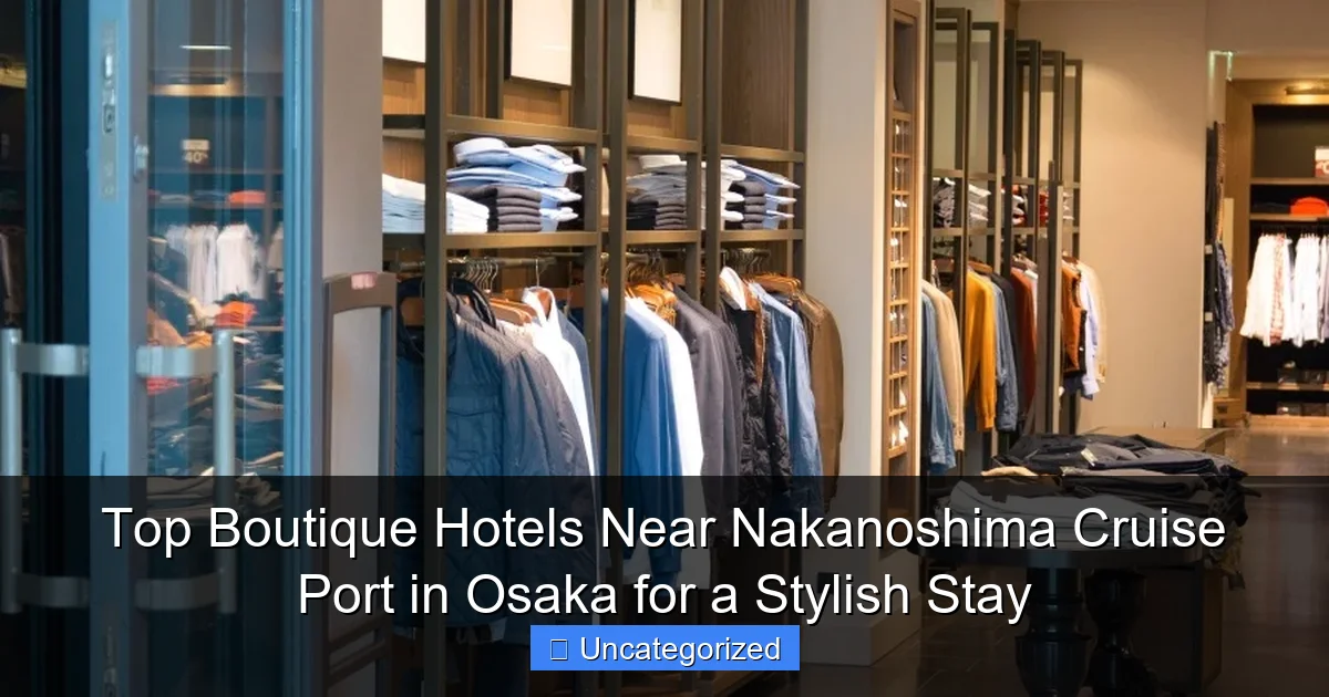 Top Boutique Hotels Near Nakanoshima Cruise Port in Osaka for a Stylish Stay