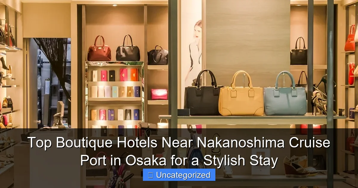 Top Boutique Hotels Near Nakanoshima Cruise Port in Osaka for a Stylish Stay